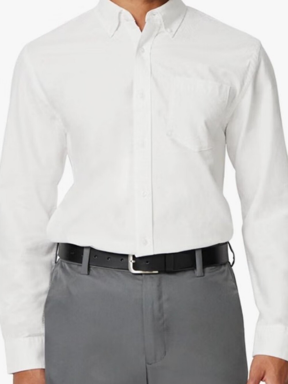 B2: Amazon Essentials Men's Long-Sleeve Pocket Oxford Shirt